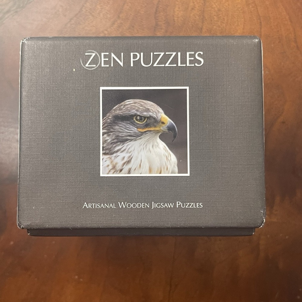 ZEN PUZZLES Handcrafted Artisanal Wooden Jigsaw Puzzle Small 126pc EAGLE EYE